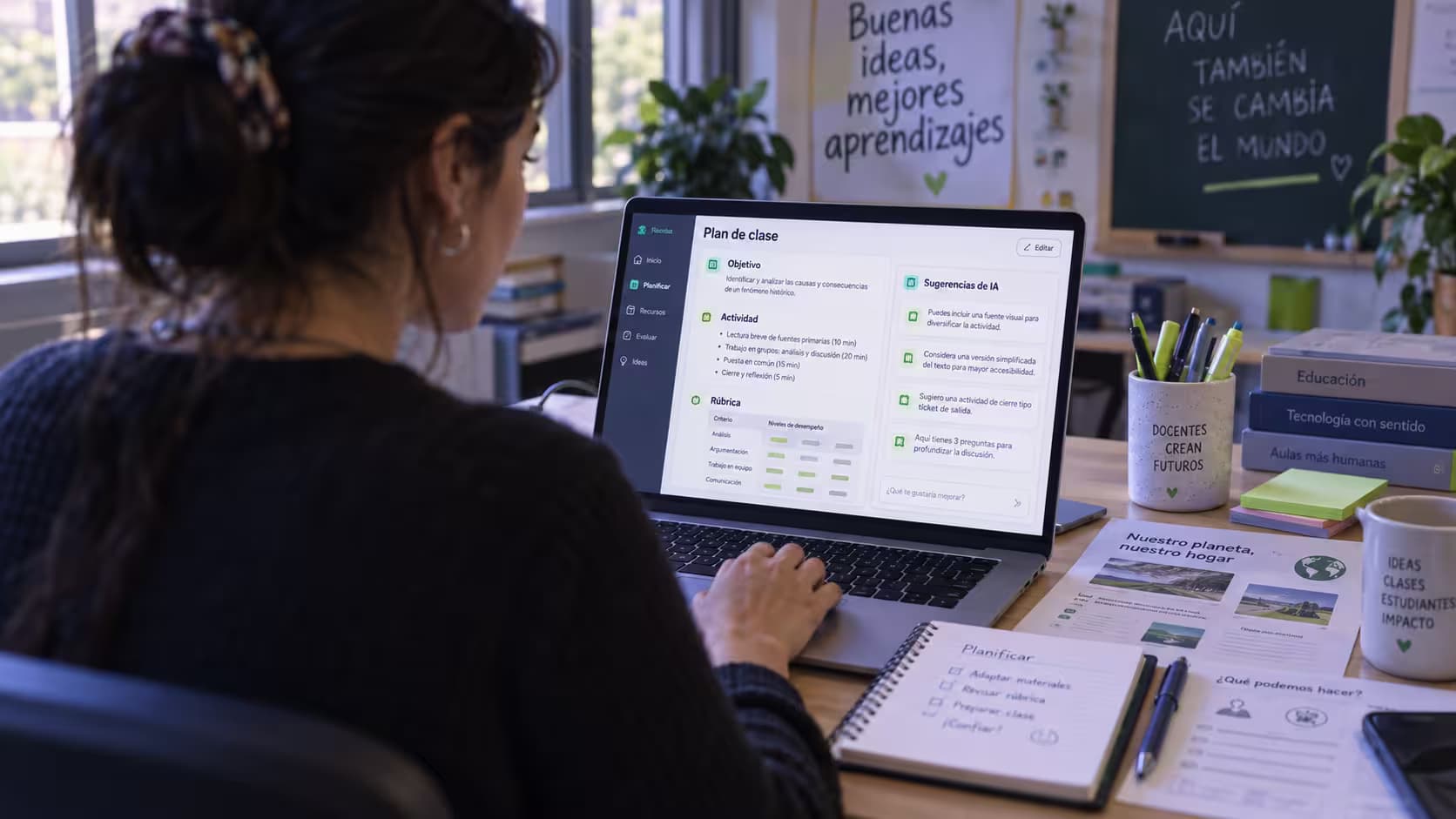 Teacher uses an artificial intelligence tool to plan a lesson